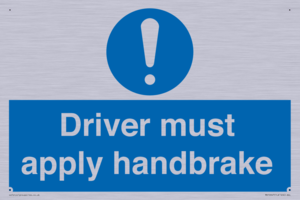 Driver must apply handbrake